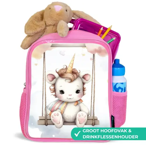 Eenhoorn - Dier - Kinderen - Unicorn Kinderrugzak - Roze middel -inhoud_NL