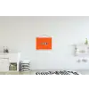 Cool - Stippen - Oranje textielposter latten blank klein -kinderkamer