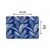 Blad - Palm - Blauw Placemat vinyl groot 368 -specs