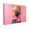 Kleurrijk - Bloemen - Vrouw - Zon canvas 2cm klein -z3d