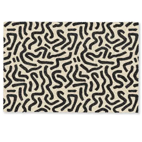Abstract - Lijnen - Zwart Deurmat klein 898 -zkaufland3d