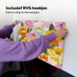 Lelies - Aquarel - Pastel Inductie beschemer met haakjes klein 777 -ky-ophangen-nl
