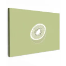 Kiwi - Lijntekening - Minimalistisch - Groen canvas 2cm klein -z3d