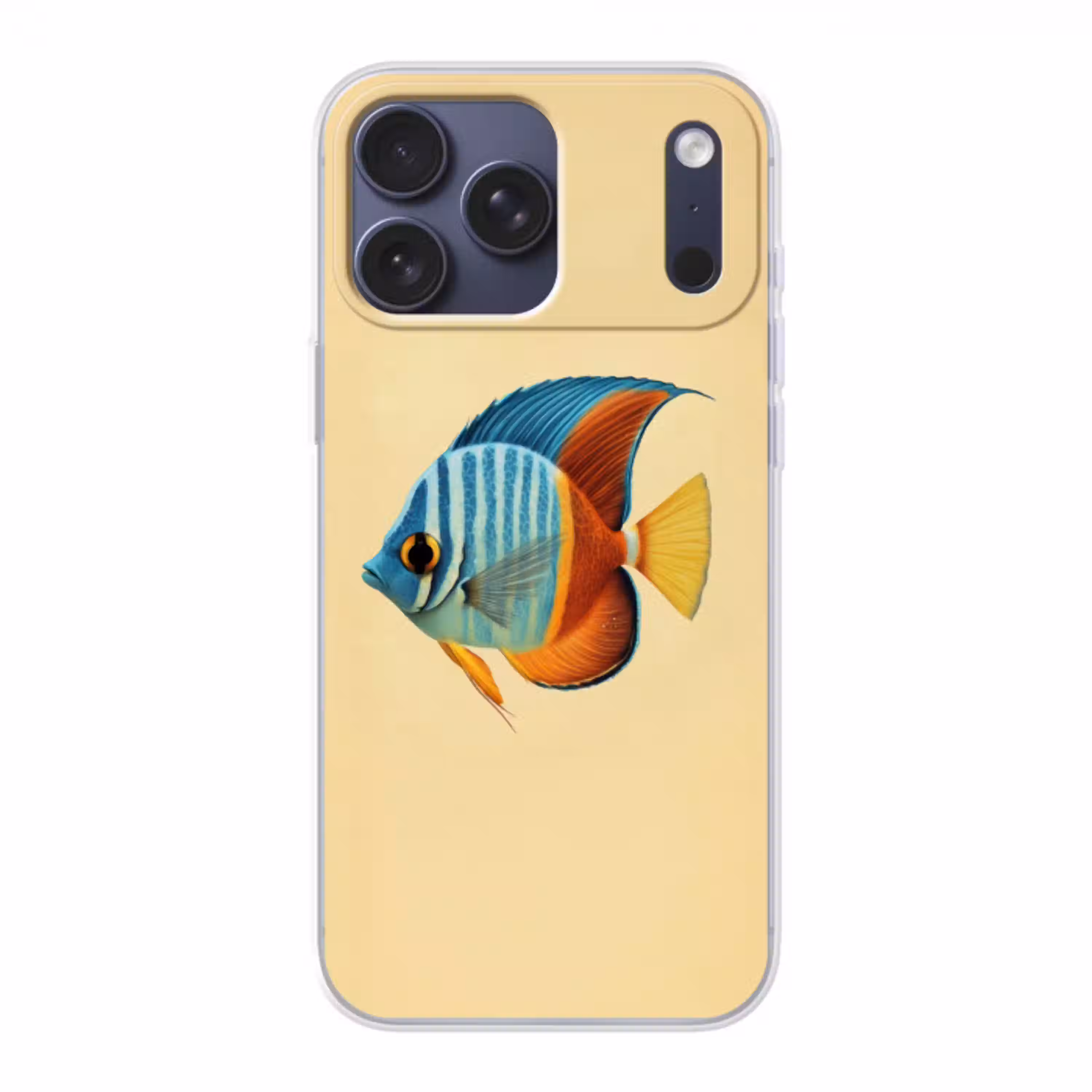 Vis - Vinnen - Blauw - Ogen Telefoonhoesje iPhone 17 Pro Max klein -3d