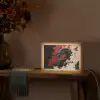 Zwarte draak - Rookwolken - Rood Light Box met kabel (Tafellamp) klein -sfeer4