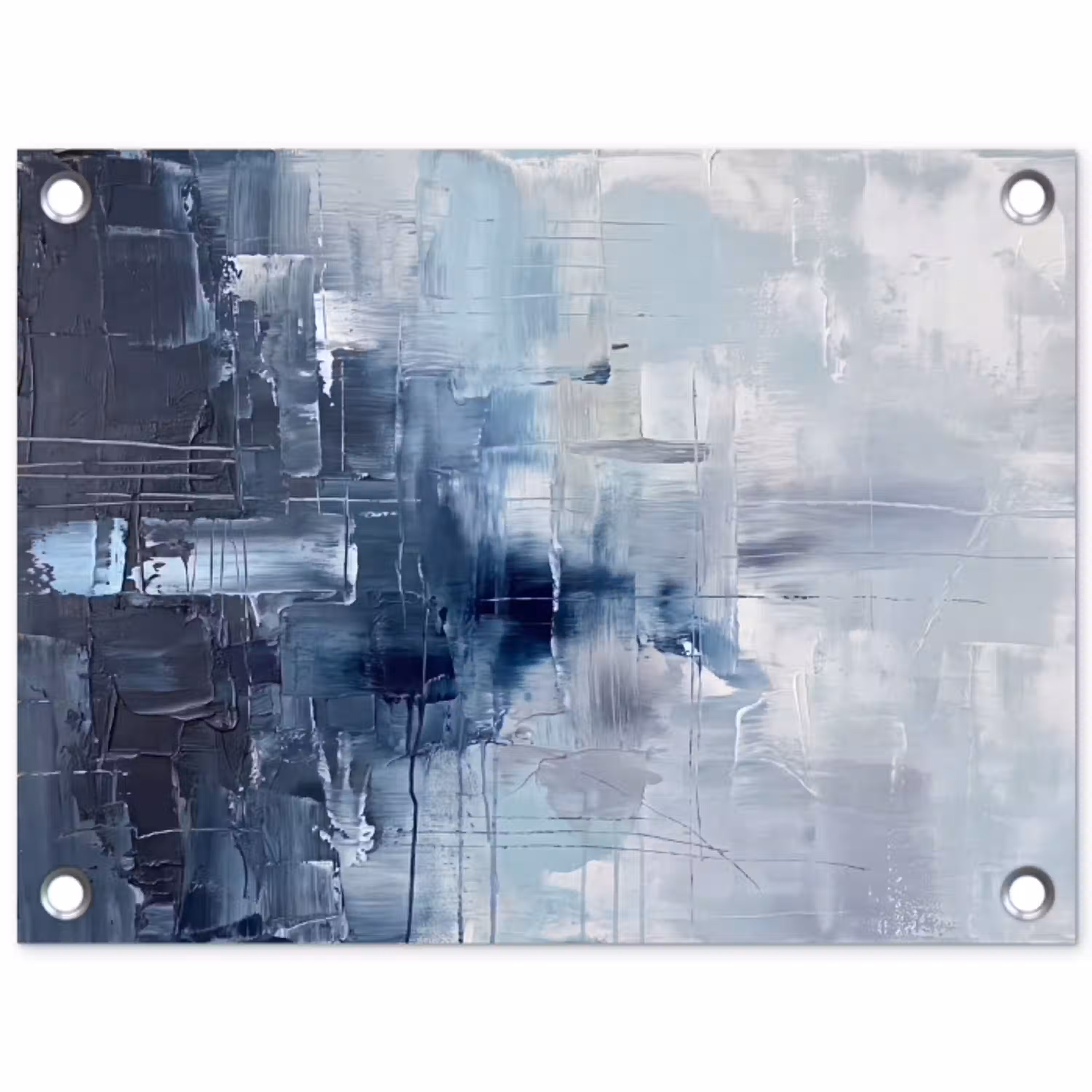 Abstract - Textuur - Kunst - Modern - Blauw tuinposter los doek klein -3d