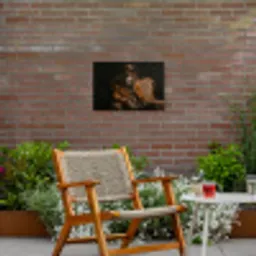 Bril - Leeuw - Bank - Hoed Tuinposter op houten frame 2 cm dik klein -sfeer3