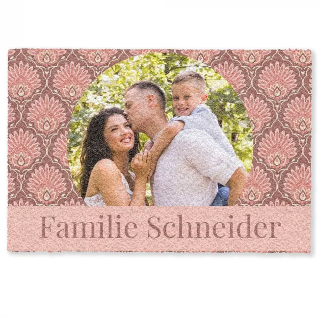 Fußmatte - Eigenes - Foto - Rund - Balkenende - Unten