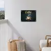Koffie - Schotel - Koffiebonen - Retro tuinposter los doek klein -sfeer8
