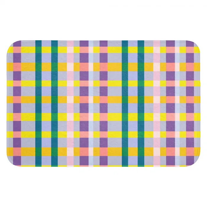 Ruit - Patroon - Kleurrijk WCmat klein 1009 -3d