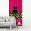 Kat - Baas - Roze - Tijgerprint fotobehang vinyl groot -woonkamer