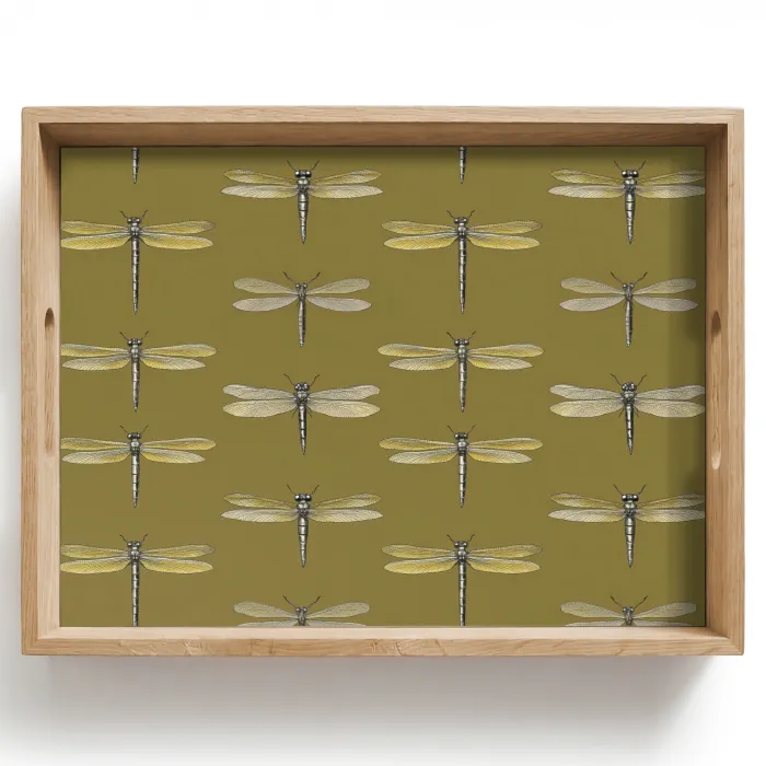 Libellen - Patroon - Groen Dienblad Rechthoek middel 911 -z3d_shopping