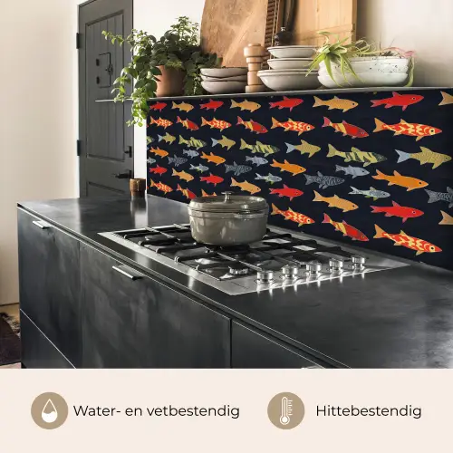 Vissen - Patroon - Kleurrijk keuken achterwand 2 middel 871 -usp_NL