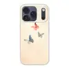 Vlinders - Minimalistisch - Roze Telefoonhoesje iPhone 17 Pro klein -3d