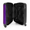 Paars slangenhuid met symmetrische schubstructuur NBS - Handbagage koffer - Volwassenen Unisex middel -binnenkant