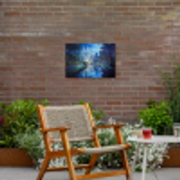 Stad Kuala Lumpur - Skyline - Wolkenkrabbers - Water Tuinposter op houten frame 2 cm dik klein -sfeer3