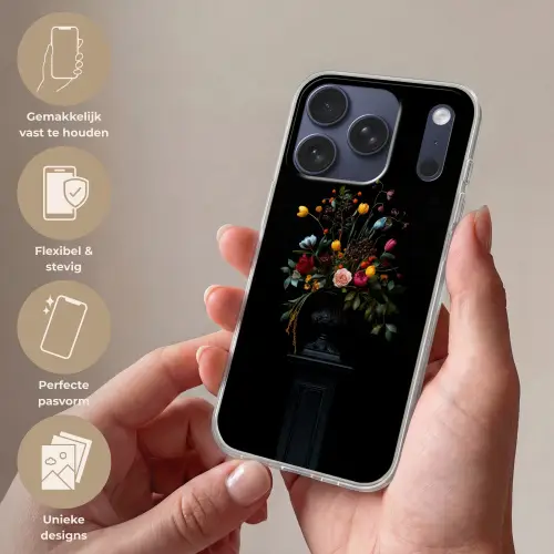 Klassiek - Vaas - Boeket - Bloemen Telefoonhoesje iPhone 17 Pro klein -sfeer3_NL