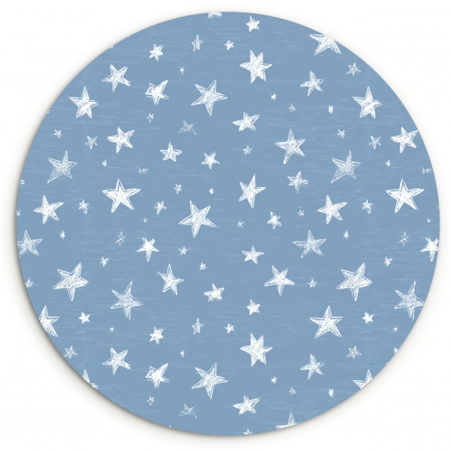Sterretjes - Patroon - Blauw Wandcirkel kunststof plaat 5mm dik klein 188 -3d