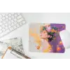 Abstract - Vrouw - Bloemenkroon - Goud muismat rubber klein -witbureau