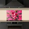 Bloemen - Verf - Roze keuken achterwand spatscherm klein -sfeer1
