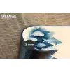 Vissen - Minimalistisch - Blauw Placemat vinyl groot -closeup