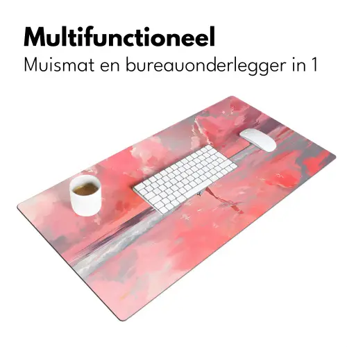 Roze - Surfen - Zee Muismat XXL klein -sfeer4