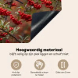 Goudvink - Bessen - Herfst - Natuur - Kleurrijk Inductie beschemer met haakjes klein -ky-onderkant-nl