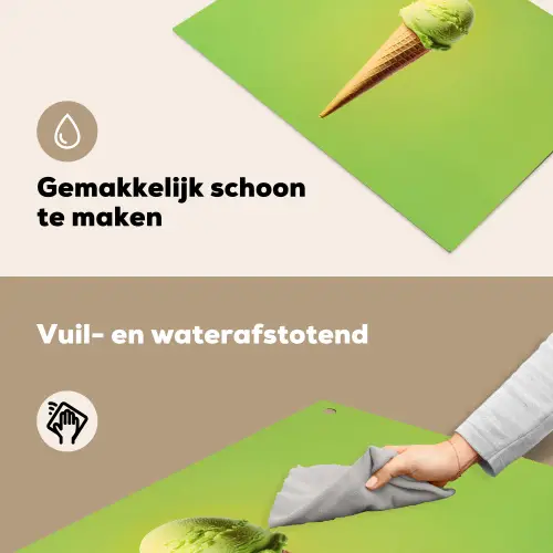 Hoorntje - Schepijs - Groen Inductie beschemer met haakjes klein -ky-schoon-nl