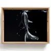 Koi - Vissen - Water - Zwart Dienblad Rechthoek middel -z3d_shopping