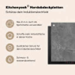 Beton - Grijs - Abstract - Betonlook Inductie beschemer met haakjes middel -ky-usp-de
