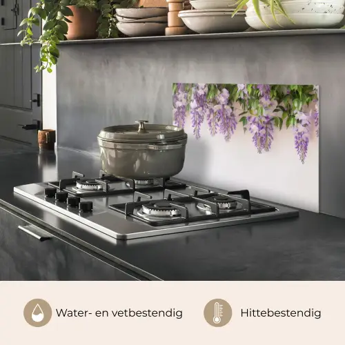Blauwe regen - Bloemen - Paars keuken achterwand spatscherm klein -usp_NL
