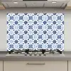 Patroon - Tegel - Blauw keuken achterwand spatscherm klein 900 -3d_website