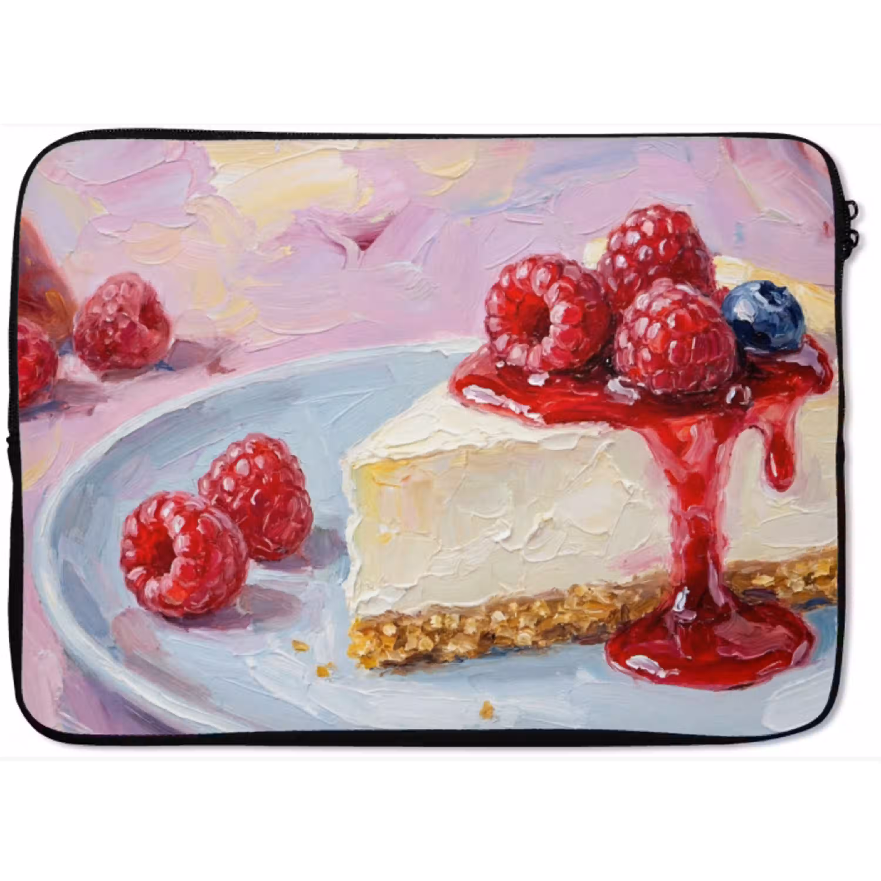 Eten - Cheesecake - Bessen - Abstract - Roze laptophoes neopreen klein -zkaufland3dotto