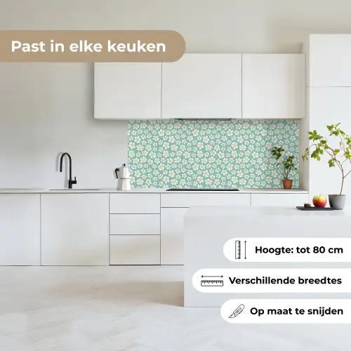 Bloemen - Wit - Vintage - Patronen keuken achterwand 2 middel 871 -sfeer4_NL