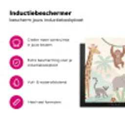 Jungle - Dieren - Groen Inductie beschermer vinyl 3mm klein -wsfeer2_website