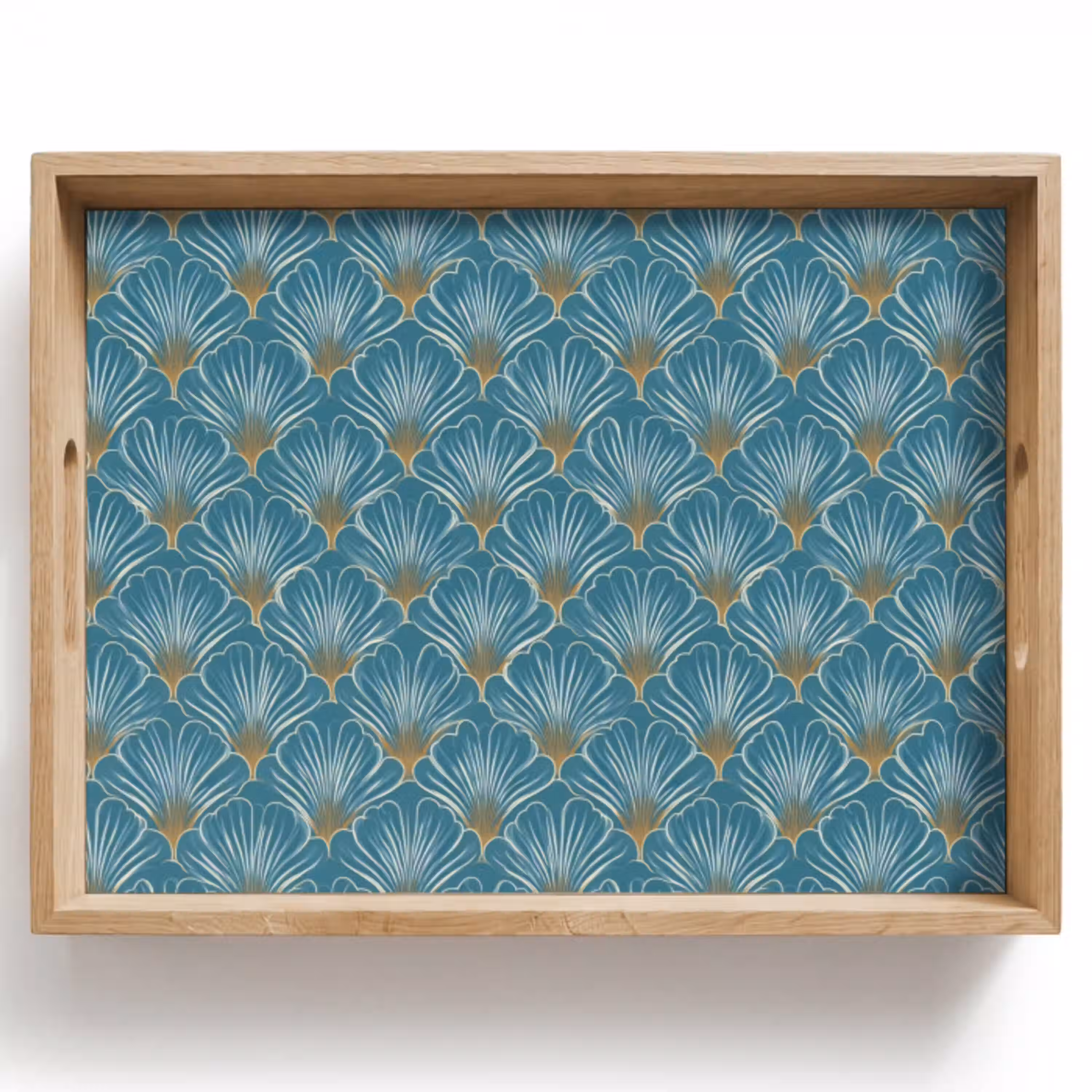 Symmetrisch - Patroon - Blauw Dienblad Rechthoek middel 911 -z3d_shopping