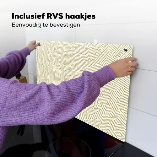 Geometrisch - Lijnen - Groen Inductie beschemer met haakjes klein 777 -ky-ophangen-nl