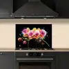 Orchidee - Graffiti - Kleurrijk - Bloemen - Abstract keuken achterwand spatscherm klein -sfeer1