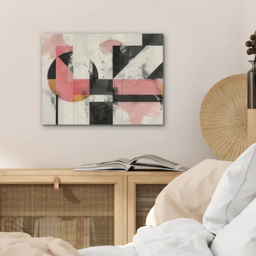 Roze - Abstract - Aesthetic - Modern - Vormen PET vilt klein -sfeer3