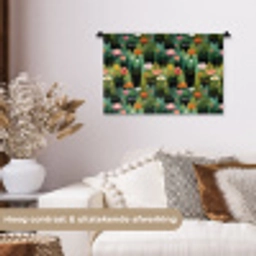 Katten - Bloemen - Kleurrijk Wandkleed katoen klein 269 -sfeer1