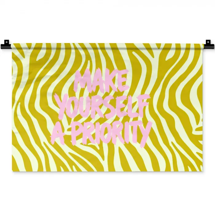 Zebraprint - Priority - Roze Wandkleed katoen klein -zz3d