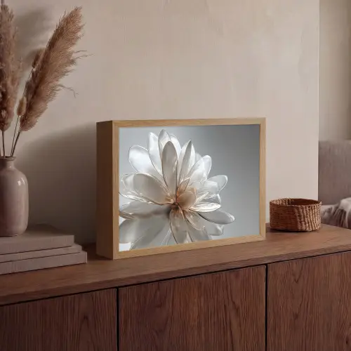 Bloem - Wit - Neutraal Light Box met batterij (Wandlamp) middel -sfeer2