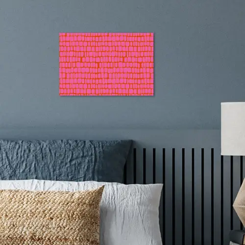 Organisch - Raster - Roze poster papier klein 62 -sfeer2