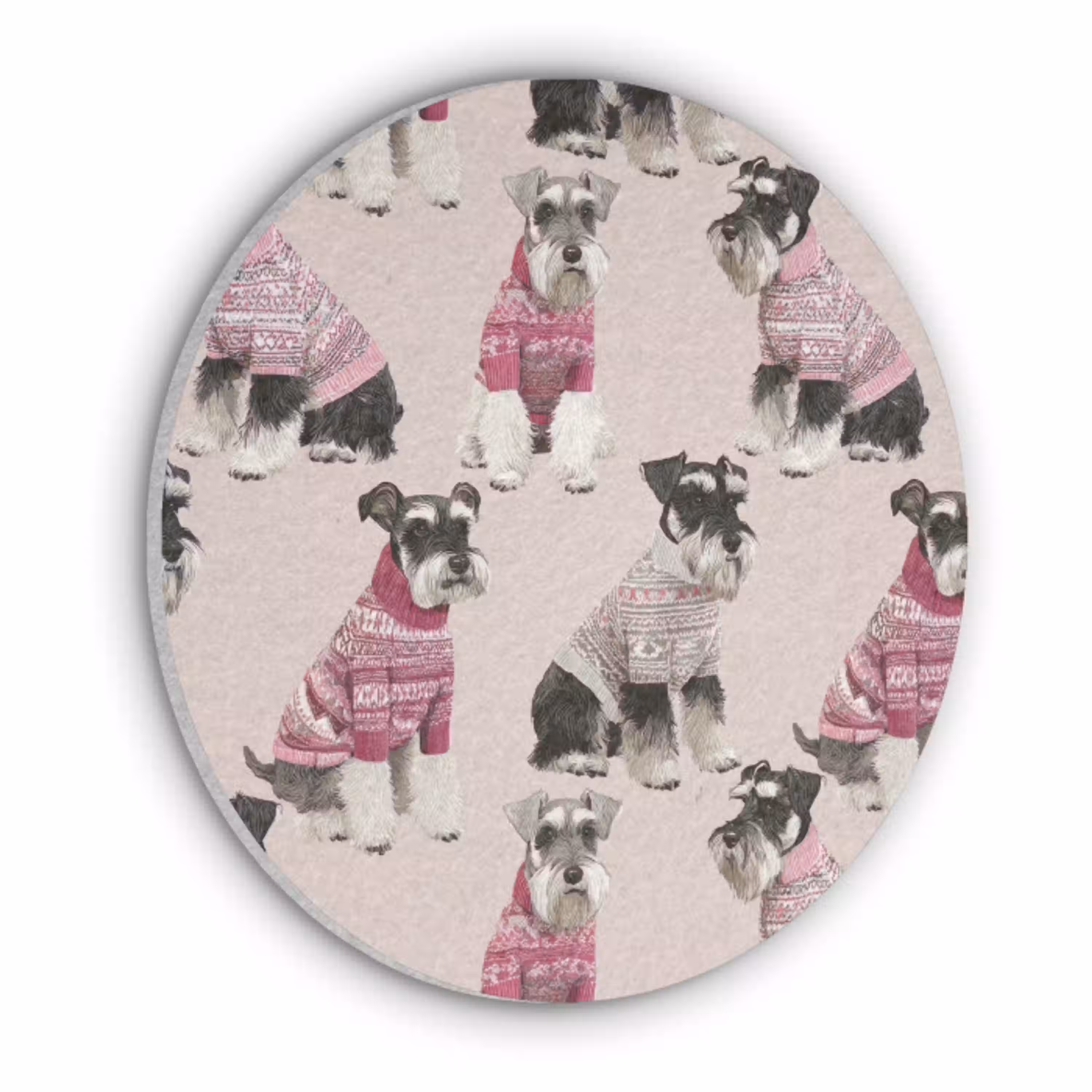 Honden - Truien - Rood Akoestische PET Vilt - Rond klein 838 -3d