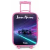 Lichtstralen - Neon - Racewagen - Paars Kinderkoffer - Roze klein -zz3dotto