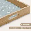 Klassiek - Bloemen - Blauw Dienblad Rechthoek middel 911 -USP_HandgreepNL
