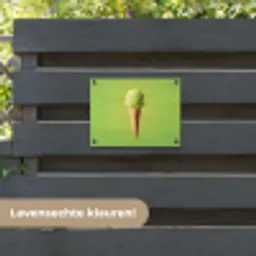 Hoorntje - Schepijs - Groen tuinposter los doek klein -sfeer3