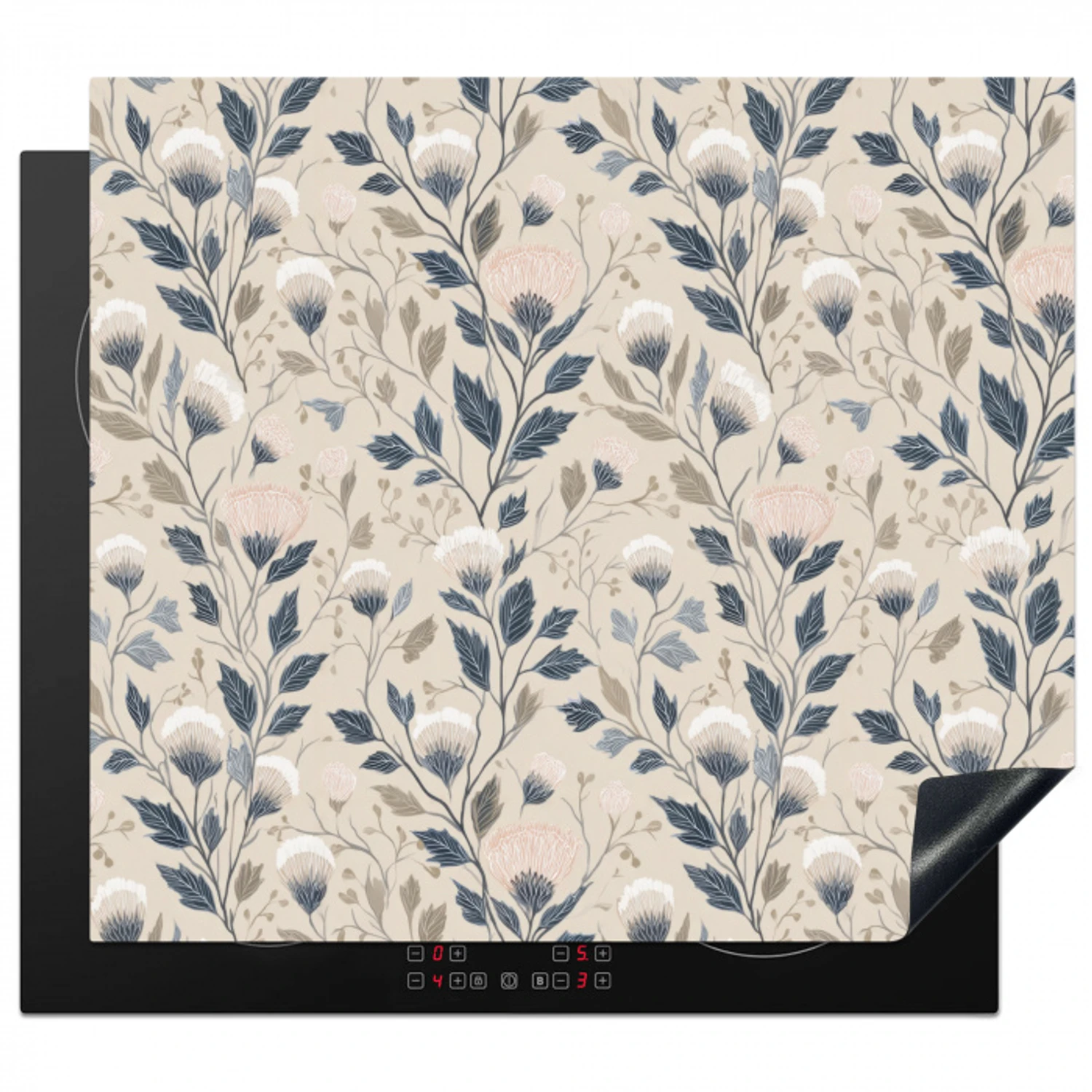 Klassiek - Botanisch - Kleurrijk Inductie beschermer vinyl 3mm middel 274 -3d
