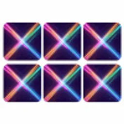 Kruisen - Lasterstralen - Neon onderzetter kurk middel -3d