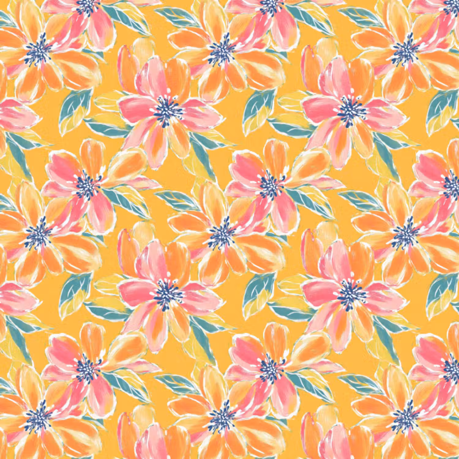Behang - Textuur - Bloemen - Kleurrijk